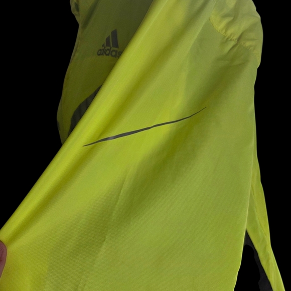 Adidas Bright Yellow Windbreaker with Black Details Size XL - Picture 2 of 11